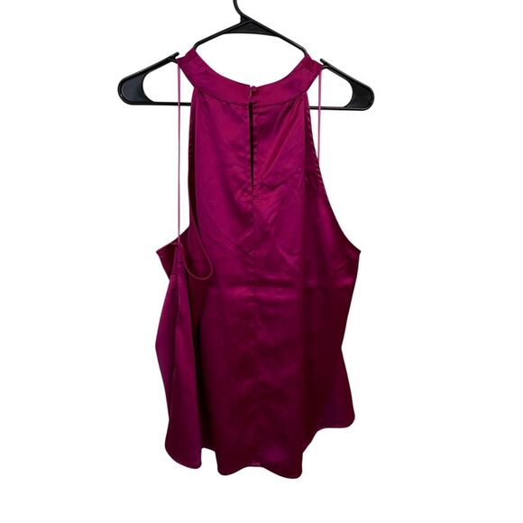 Fuschia Sleeveless Plus Size Blouse - Picture 4 of 8